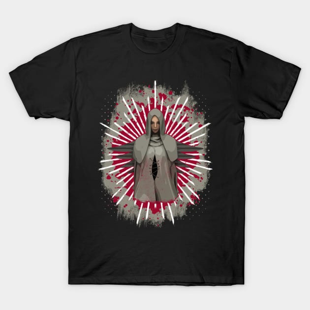 Mystical Horror Ghost Angel T-Shirt by Drop23